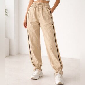 3.1 Phillip Lim High Rise Paperbag Waist utility Pants baggy straight leg strips